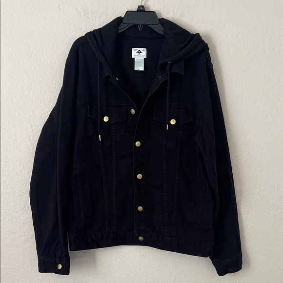 NWOT LRG Men's Lifted Research Collection Hooded Denim Jacket in Size L - Picture 4 of 14